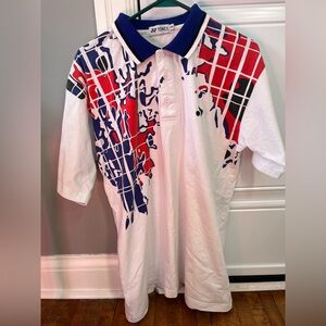 Vintage 90s Yonex Men's Graphic Polo White 2XL Badminton Apparel